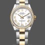 Women's Rolex Datejust 31mm Yellow Gold Roman Dial Diamond 278383rbr 0001 White Dial