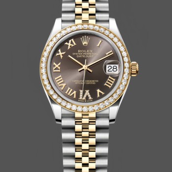 Women's Rolex Datejust 31-278383RBR 0018, Stainless Steel & Yellow Gold, Grey VI Roman Dial, Jubilee, Grey
