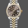 Women's Rolex Datejust 31-278383RBR 0022, Stainless Steel & Yellow Gold, Grey Diamond Jubilee, Grey