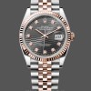 Unisexs Rolex Datejust 36-126231 0041, 18K Everose Gold, Fluted Bezel, Unisex Slate Grey Fluted Motif Dial Replica Watch Image