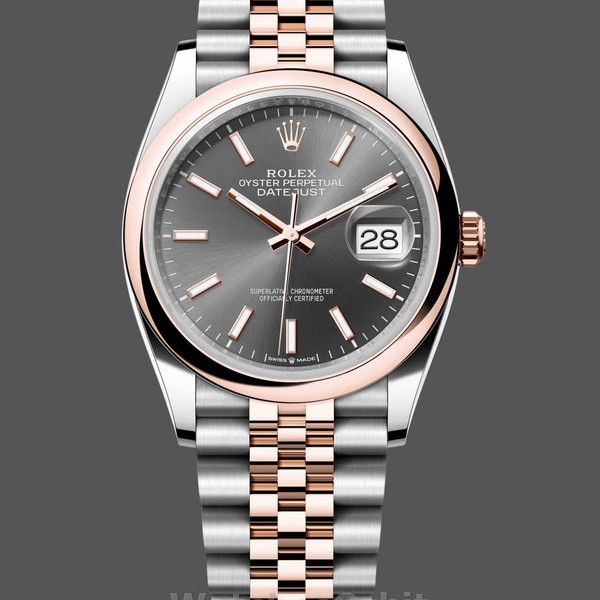 Womens Rolex Datejust 36-m126201 0013, Everose Gold, Grey Dial, Jubilee, Grey Dial Replica Watch Image