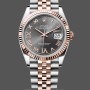 Women's Rolex Datejust 36-m126231 0023, Everose Gold, Slate Diamond Pave Roman Dial, Women’s Grey Dial