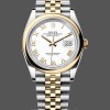 Womens Rolex Datejust 36-126203 0029, Two-Tone, White Dial, Roman Numerals, White Dial Replica Watch Image