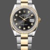 Womens Rolex Datejust 36-m126283rbr 0008, Yellow Gold, Black Dial Black Dial Replica Watch Image