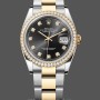 Women's Rolex Datejust 36-m126283rbr 0008, Yellow Gold, Black Dial Black Dial