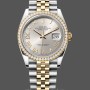 Women's Rolex Datejust 36-m126283rbr 0017, Yellow Gold & Diamonds, Silver Diamond Pave Roman Dial, Silver Dial