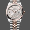Womens Rolex Datejust 36mm Silver Palm Motif Dial Oyster Bracelet - 126201 0038 Silver Palm Motif Set With Diamonds Replica Watch Image