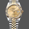 Unisexs Rolex Datejust 36mm Unisex-126233 0015-Champagne Index Dial-Fluted Bezel Champagne Replica Image