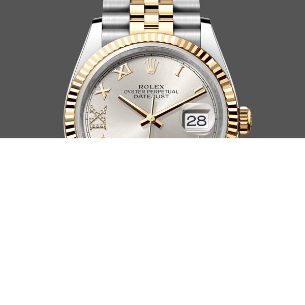 Unisexs Rolex Datejust 36mm Unisex-126233 0031-Silver Roman Numeral Dial-Fluted Bezel Silver Replica Image
