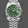 Women's Rolex Datejust 36mm Green Palm Index Dial Jubilee - 126234 0047 Green Dial