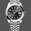 Mens Rolex Datejust 41-126333 0013, Black Dial, Fluted Bezel, Men’s Black Replica Watch Image