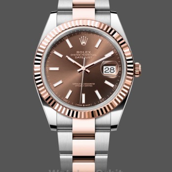 Unisex's Rolex Day Date-M128235 0050, Rose Gold, Slate Diamond Dial, President Bracelet, Grey