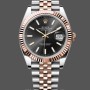 Men's Rolex Datejust 41-126331, Everose Gold, Black Dial, Jubilee Bracelet Black Dial