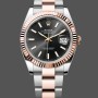 Men's Rolex Datejust 41-126331, Everose Gold, Black Dial, Oyster Bracelet Black Dial