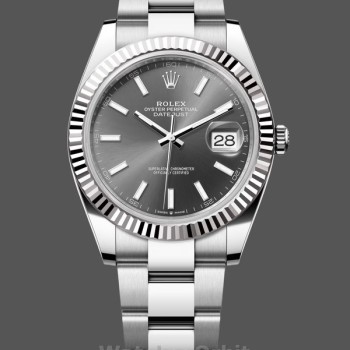 Men's Rolex Datejust 41-m126331 0016, Everose Gold, Oystersteel, Grey Dial Grey Dial