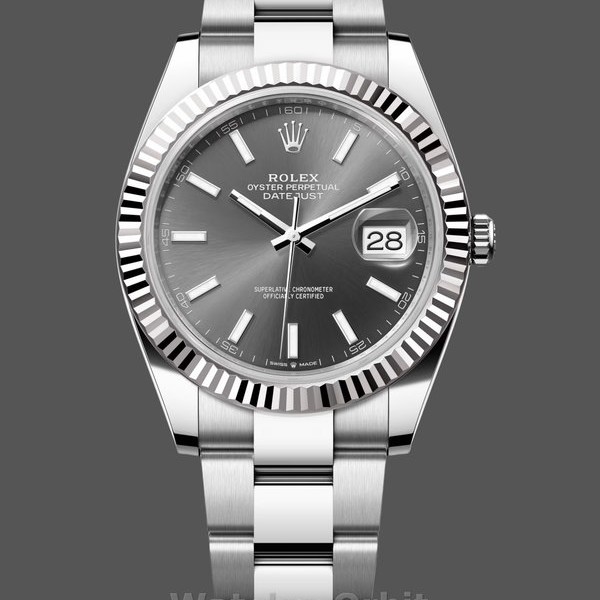 Mens Rolex Datejust 41-m126331 0016, Everose Gold, Oystersteel, Grey Dial Grey Dial Replica Image