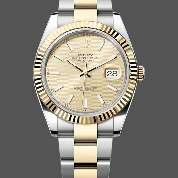 Womens Rolex Datejust 31-m278381RBR 0032, Rose Gold, Silver Floral Motif Diamond Dial, Diamond Bezel, Silver Replica Image