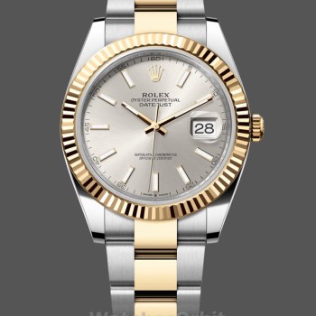 Men's Rolex Datejust 41-126333, Golden Fluted Motif, Champagne Dial Champagne Dial