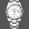 Mens Rolex Datejust 41-M126334, Stainless Steel & White Gold, White Dial, Men’s White Dial Replica Watch Image