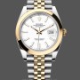 Men's Rolex Datejust 41mm Stainless Steel Yellow Gold M126303 0016 Men's White Dial