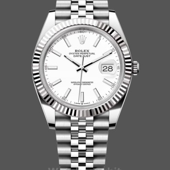 Men's Rolex Datejust 41-M126334 0010, Steel & White Gold, White Dial, Jubilee Bracelet, Men’s White Dial
