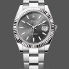 Mens Rolex Datejust 41-M126334, White Gold, Fluted Bezel, Slate Dial, Oyster, Men’s Grey Dial Replica Watch Image