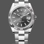 Men's Rolex Datejust 41-M126334, White Gold, Fluted Bezel, Slate Dial, Oyster, Men’s Grey Dial