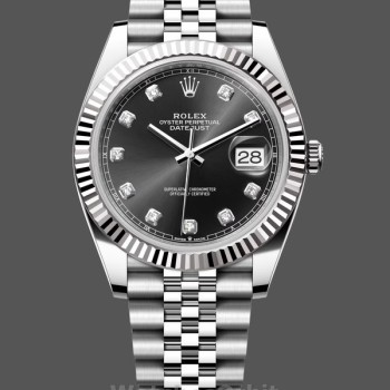 Men's Rolex Datejust 41-m126334, Rolesor, Black Diamond Dial, Men’s Black Dial