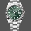 Mens Rolex Datejust 41mm Mens-m126334 0027-Fluted Bezel-Green Dial Green Dial Replica Image