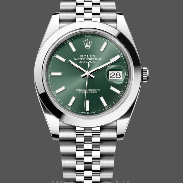 Mens Rolex Datejust 41-m126300 0020, Oystersteel, Jubilee, Mint Green Dial Green Dial Replica Watch Image