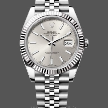 Men's Rolex Datejust 41-126334 0004, Stainless Steel, Silver Index Dial, Jubilee, Men’s Silver Dial