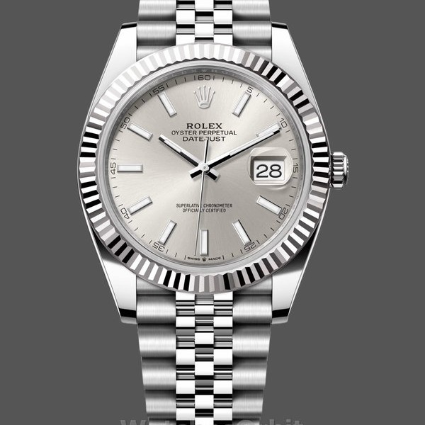 Mens Rolex Datejust 41-126334 0004, Stainless Steel, Silver Index Dial, Jubilee, Men’s Silver Dial Replica Watch Image