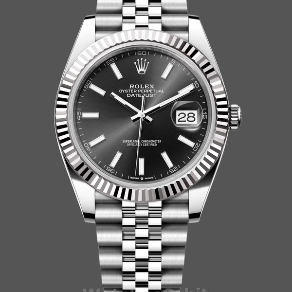 Mens Rolex Datejust 41-126333 0017, Steel & Yellow Gold, White MOP Diamond Dial, Oyster MOP Replica Watch Image