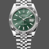 Mens Rolex Datejust 41mm Stainless Steel Mint Green Dial - 126334 0030 Green Dial Replica Watch Image