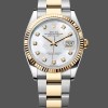 Womens Rolex Datejust 31-m278381RBR 0032, Rose Gold, Silver Floral Motif Diamond Dial, Diamond Bezel, Silver Replica Watch Image