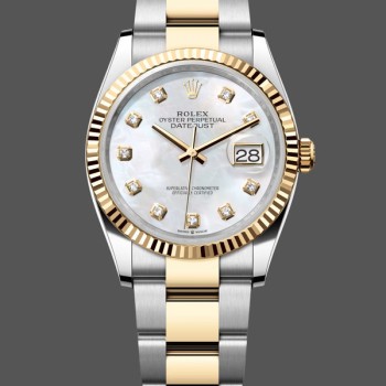 Women's Rolex Datejust 31-m278381RBR 0032, Rose Gold, Silver Floral Motif Diamond Dial, Diamond Bezel, Silver