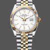 Womens Rolex Datejust 36mm Unisex-m126233 0019-White Index Dial-Fluted Bezel White Replica Image