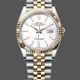 Women's Rolex Datejust 36mm Unisex-m126233 0019-White Index Dial-Fluted Bezel White