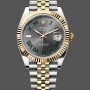 Unisex's Rolex Day Date 36-m128396TBR 0024, 36mm, Bright Blue Diamond‑Set Dial, Diamond‑Set Bezel, Blue