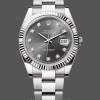 Mens Rolex Datejust 41mm Mens-m126334 0005-Fluted Bezel-Dark Rhodium Grey Dial Grey Replica Image