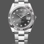 Men's Rolex Datejust 41mm Men's-m126334 0005-Fluted Bezel-Dark Rhodium Grey Dial Grey