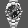 Mens Rolex Datejust 41mm Mens-m126334 0017-Fluted Bezel-Black Dial Black Replica Image