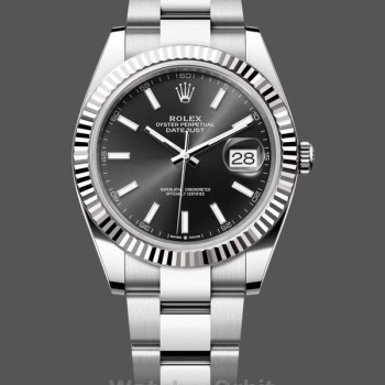 Men's Rolex Datejust 41mm Men's-m126334 0017-Fluted Bezel-Black Dial Black