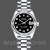 Women's Rolex Datejust-m178274, 31mm, Black Diamond Dial, Fluted Bezel, Lady Black