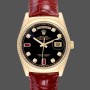 Unisex's Rolex Day Date 36-m128348RBR 0026, Yellow Gold, Champagne Dial, Diamond Bezel, Champagne