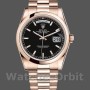 Men's Rolex Day-Date 36mm Unisex-118205-Black Dial Black
