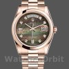 Unisexs Rolex Day-Date 36mm Unisex-118205-Dark Mother of Pearl-Black Dial MOP Replica Image