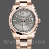 Unisexs Rolex Day-Date 36mm Unisex-118205-Rose Gold-Grey Dial Grey Replica Image