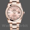 Unisexs Rolex Day-Date 36mm Unisex-118205-Rose Gold-Pink Diamond Dial Pink Replica Image