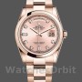 Unisex's Rolex Day-Date 36mm Unisex-118205-Rose Gold-Pink Diamond Dial Pink